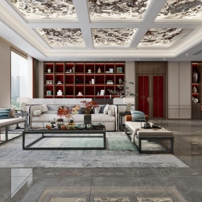 现代公司大堂3D模型下载